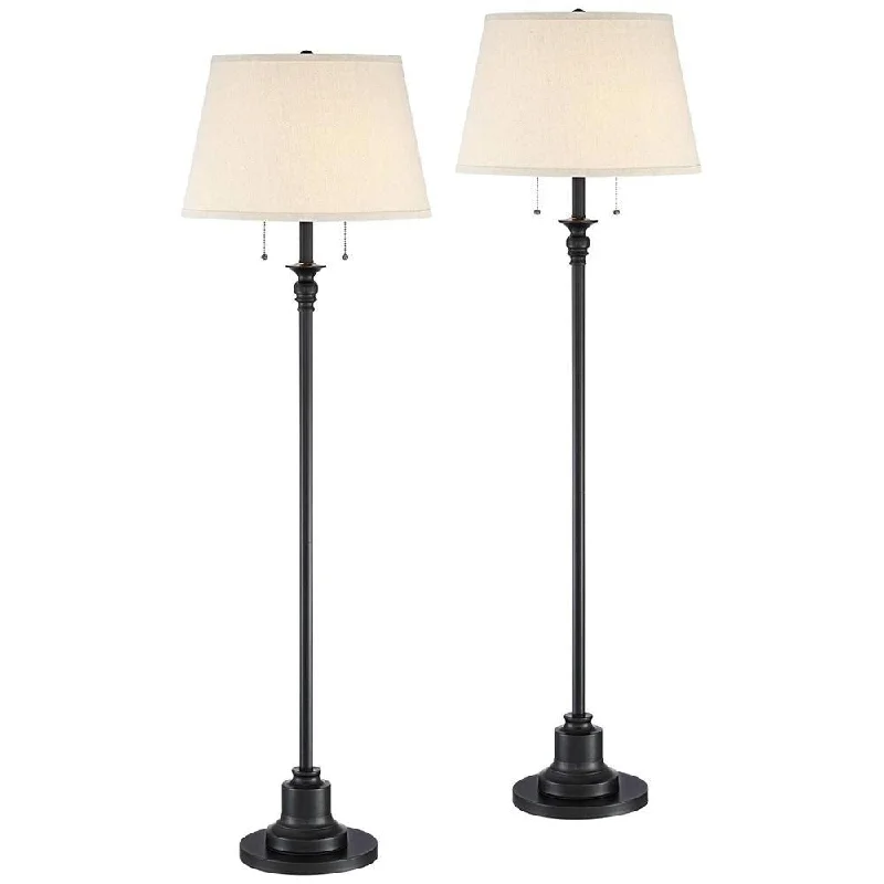 Modern Minimalist Floor Lamp for Contemporary Living Rooms360 Lighting Spenser 58" Oiled Bronze Traditional Floor Lamps Set of 2 - 17" x 58" Modern Minimalist Floor Lamp for Contemporary Living Rooms360 Lighting Spenser 58" Oiled Bronze Traditional Floor Lamps Set of 2 - 17" x 58"