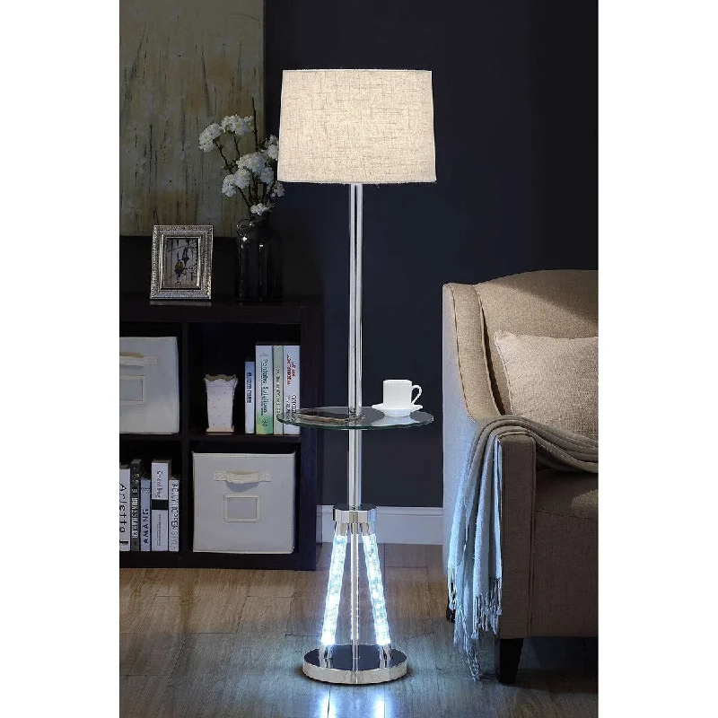 Wood Floor Lamp with Natural Grain for a Warm and Organic FeelACME Cici Chrome Floor Lamp Wood Floor Lamp with Natural Grain for a Warm and Organic FeelACME Cici Chrome Floor Lamp