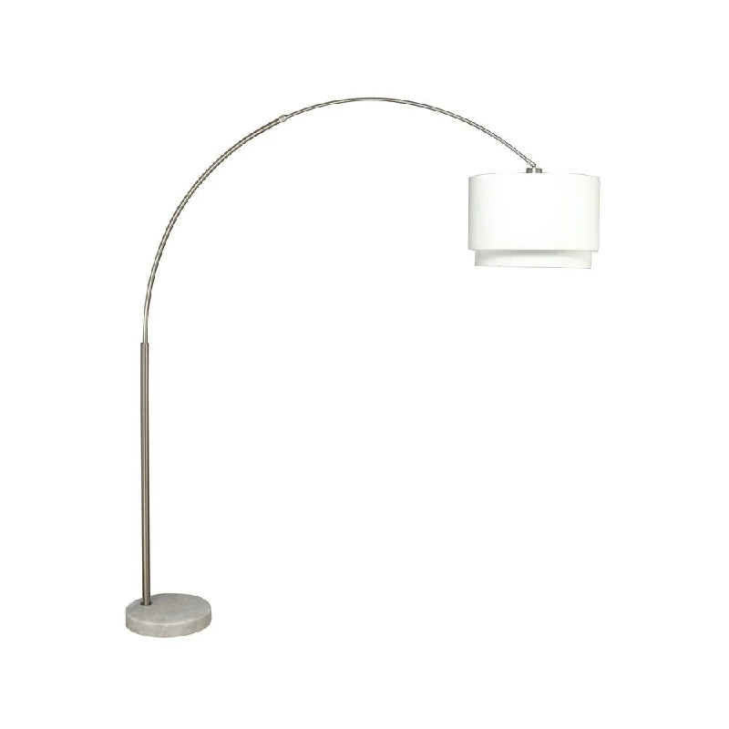 Metal Floor Lamp with a Matte Black Finish for a Sleek LookACME Jaden Arched Floor Lamp, White and Brushed Steel Metal Floor Lamp with a Matte Black Finish for a Sleek LookACME Jaden Arched Floor Lamp, White and Brushed Steel