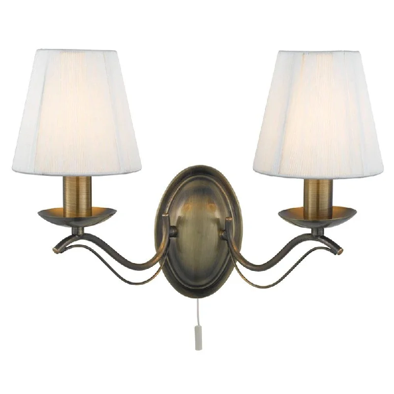 Way Switch Floor Lamp for Multiple Light Intensity LevelsAndretti 2 Light Antique Brass Wall Light - Cream Shades Way Switch Floor Lamp for Multiple Light Intensity LevelsAndretti 2 Light Antique Brass Wall Light - Cream Shades