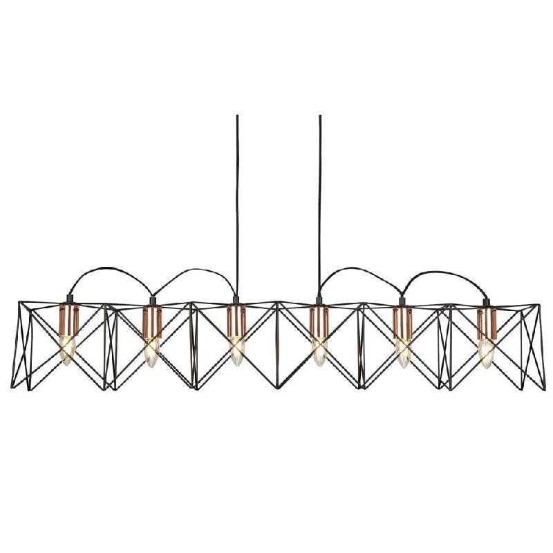 Bohemian Inspired Floor Lamp for Eclectic Home DecorAnthea 6 Light Black Ceiling Pendant With Copper Detail Bohemian Inspired Floor Lamp for Eclectic Home DecorAnthea 6 Light Black Ceiling Pendant With Copper Detail