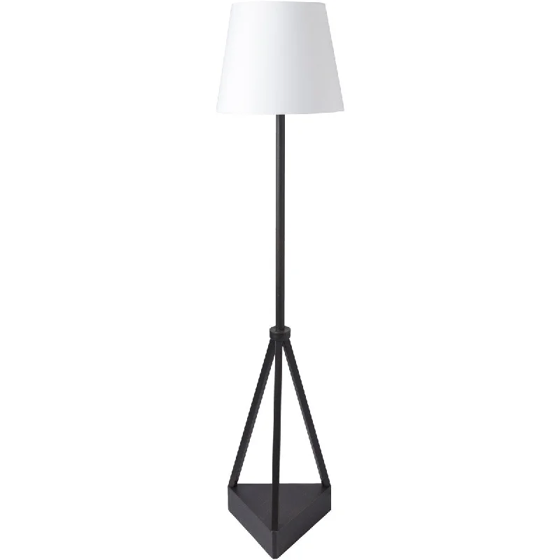 Glass Floor Lamp with Frosted Shades for Soft Diffused LightAshanni Floor Lamp with Black Base and White Shade Glass Floor Lamp with Frosted Shades for Soft Diffused LightAshanni Floor Lamp with Black Base and White Shade