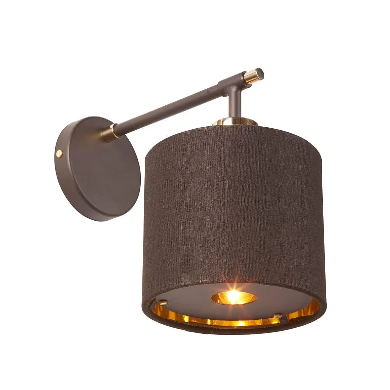 Dimmable Floor Lamp for Adjustable Lighting AmbianceBalance 1 Light Brown & Polished Brass Wall Light - Elstead