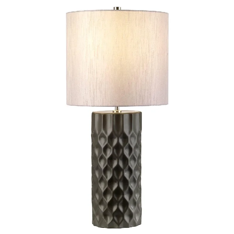 Bohemian Inspired Floor Lamp for Eclectic Home DecorBarbican 1 Light Graphite Ceramic Table Lamp Elstead Lighting