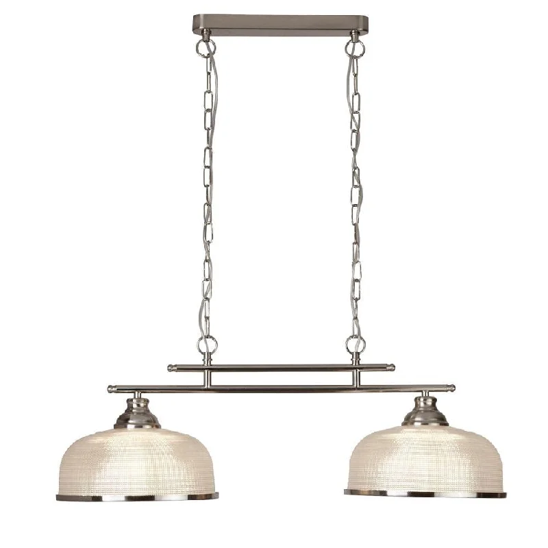 Victorian Style Floor Lamp for Traditional and Elegant InteriorsBistro II 2 Light Silver Bar Pendant - Holophane Glass Shades Victorian Style Floor Lamp for Traditional and Elegant InteriorsBistro II 2 Light Silver Bar Pendant - Holophane Glass Shades