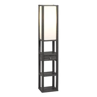 Wood Floor Lamp with Natural Grain for a Warm and Organic FeelBrassex 3-Tier Floor Lamp, Grey Wood Floor Lamp with Natural Grain for a Warm and Organic FeelBrassex 3-Tier Floor Lamp, Grey