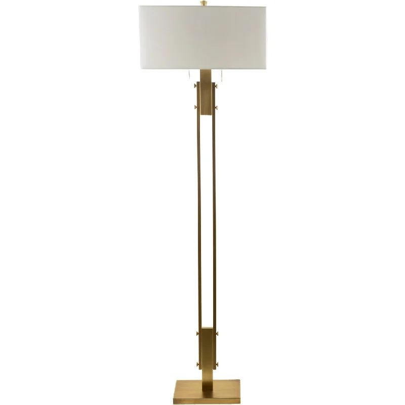 USB Charging Port Floor Lamp for Convenient Device ChargingCasual Dreux Floor Lamp with Antique Brass Finish Iron Base USB Charging Port Floor Lamp for Convenient Device ChargingCasual Dreux Floor Lamp with Antique Brass Finish Iron Base