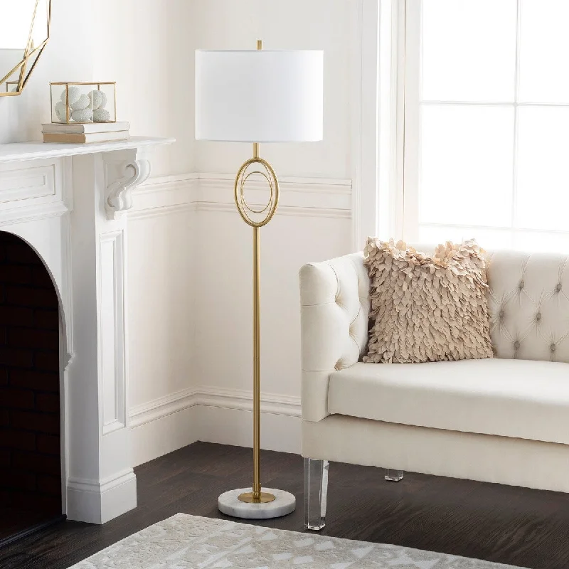 Dimmable Floor Lamp for Adjustable Lighting AmbianceChamizal Modern Gold Oval & Marble 60-inch Floor Lamp - 60"H x 16"W x 16"D Dimmable Floor Lamp for Adjustable Lighting AmbianceChamizal Modern Gold Oval & Marble 60-inch Floor Lamp - 60"H x 16"W x 16"D