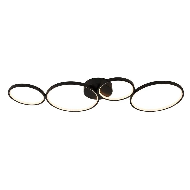 USB Charging Port Floor Lamp for Convenient Device ChargingCirque 4 Light LED Black Ring Flush Ceiling Light Searchlight USB Charging Port Floor Lamp for Convenient Device ChargingCirque 4 Light LED Black Ring Flush Ceiling Light Searchlight