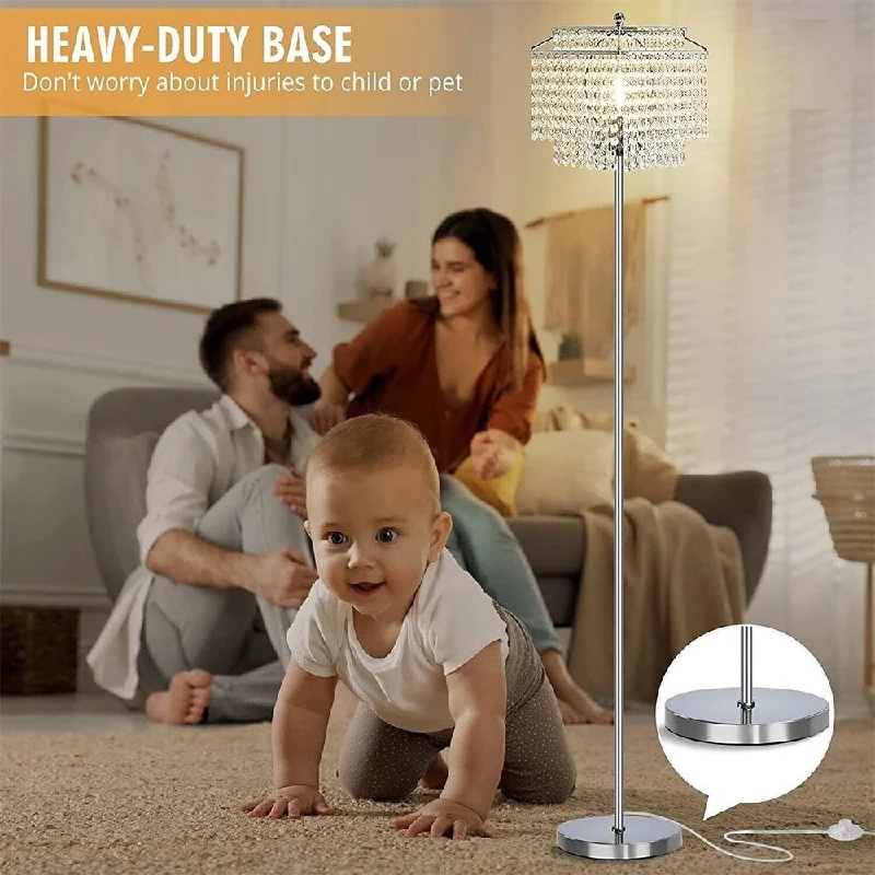 Victorian Style Floor Lamp for Traditional and Elegant InteriorsContemporary Floor Lamp Modern Standing Crystal Chrome Tall - 1 Victorian Style Floor Lamp for Traditional and Elegant InteriorsContemporary Floor Lamp Modern Standing Crystal Chrome Tall - 1