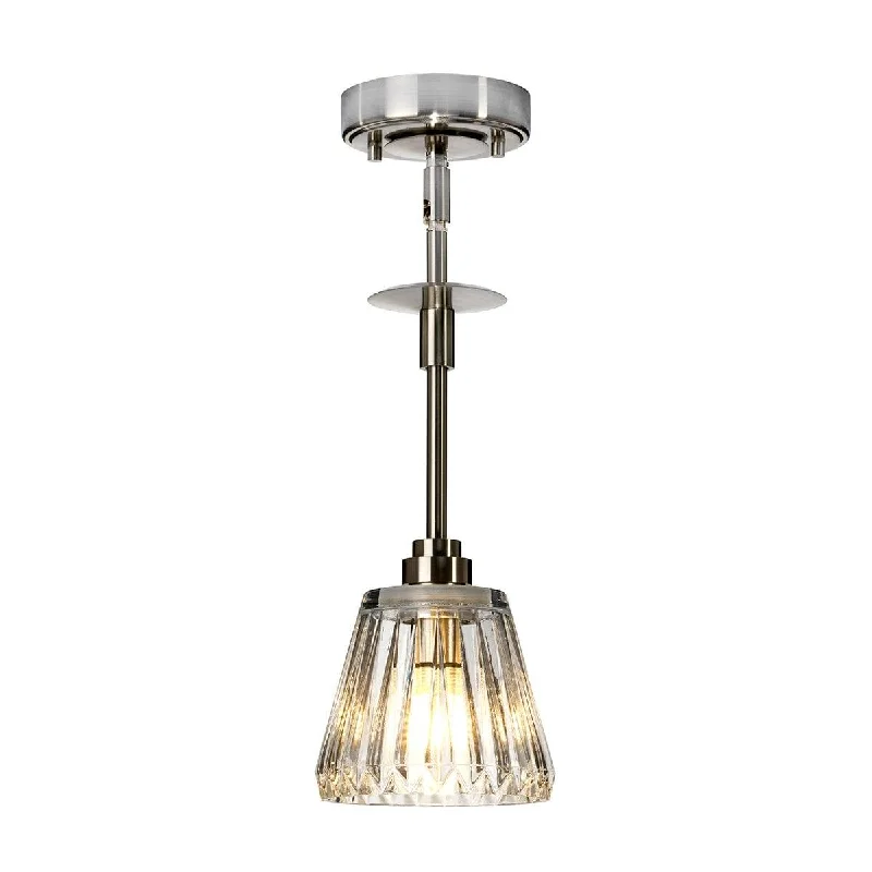 Modern Minimalist Floor Lamp for Contemporary Living RoomsElstead Agatha 1 Light Pendant Brushed Nickel Bathroom Light