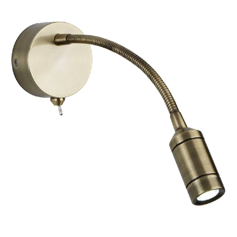 Metal Floor Lamp with a Matte Black Finish for a Sleek LookFlexi Wall LED Adjustable 1w Brass Reading Light - Switched Metal Floor Lamp with a Matte Black Finish for a Sleek LookFlexi Wall LED Adjustable 1w Brass Reading Light - Switched