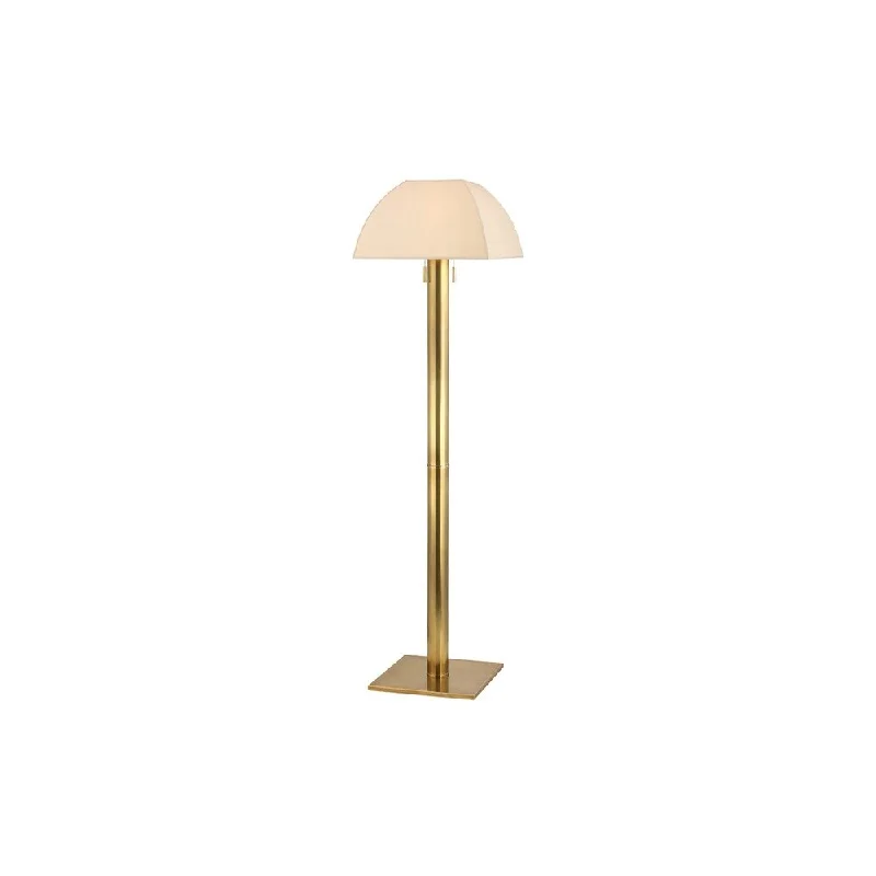  Way Switch Floor Lamp for Multiple Light Intensity LevelsHudson Valley Alba 2-light Aged Brass Floor Lamp, Natural Silk