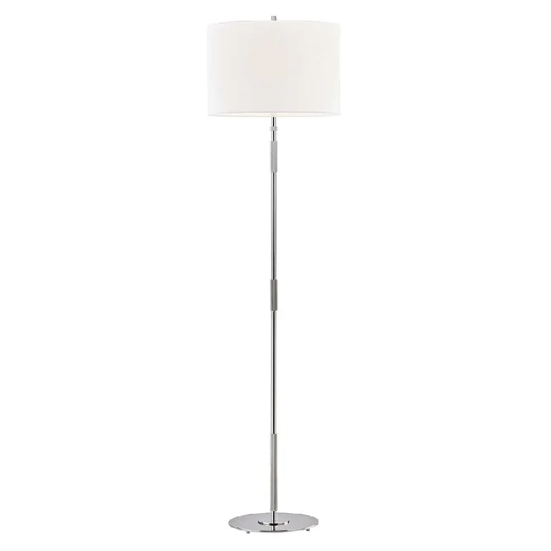 Bohemian Inspired Floor Lamp for Eclectic Home DecorHudson Valley Bowery 1-light Polished Nickel Floor Lamp, White Linen Bohemian Inspired Floor Lamp for Eclectic Home DecorHudson Valley Bowery 1-light Polished Nickel Floor Lamp, White Linen