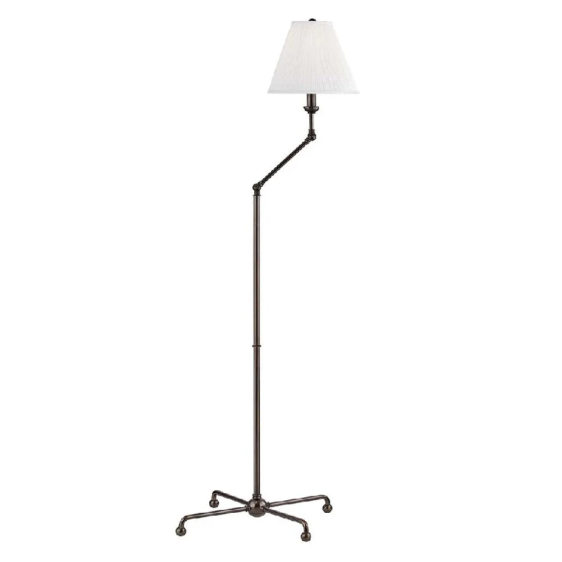 Fabric Floor Lamp with a Linen Shade for a Relaxed AestheticHudson Valley Classic No.1 by Mark D. Sikes 1-light Distressed Bronze Floor Lamp, Off-White Silk Shade Fabric Floor Lamp with a Linen Shade for a Relaxed AestheticHudson Valley Classic No.1 by Mark D. Sikes 1-light Distressed Bronze Floor Lamp, Off-White Silk Shade
