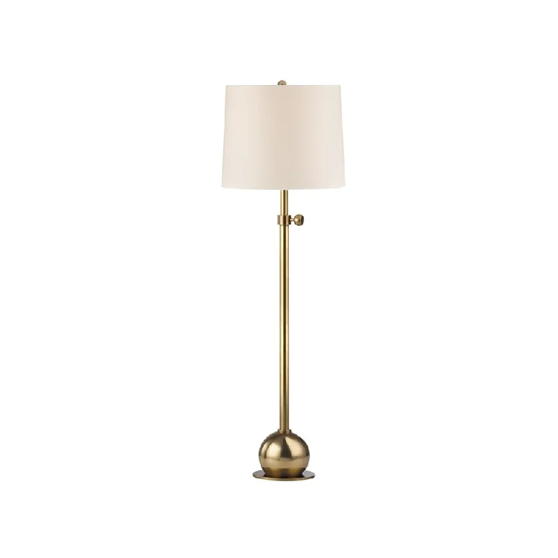 Adjustable Height Floor Lamp for Versatile Lighting NeedsHudson Valley Marshall 1-light Vintage Brass Floor Lamp, Cream Eco-Paper Shade Adjustable Height Floor Lamp for Versatile Lighting NeedsHudson Valley Marshall 1-light Vintage Brass Floor Lamp, Cream Eco-Paper Shade