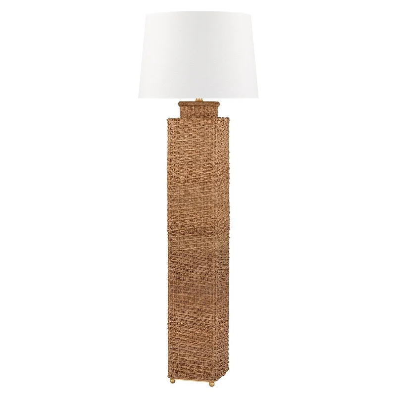 Marble Base Floor Lamp for a Touch of LuxuryHudson Valley Weaver 1-Light Gold Leaf Floor Lamp with White Belgian Marble Base Floor Lamp for a Touch of LuxuryHudson Valley Weaver 1-Light Gold Leaf Floor Lamp with White Belgian