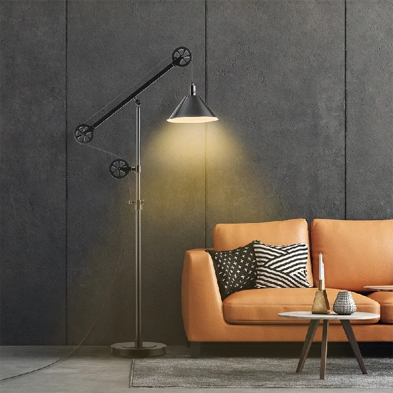 Dimmable Floor Lamp for Adjustable Lighting AmbianceIndustrial Floor Lamp Standing Lamp with Steel Frame - 1 Dimmable Floor Lamp for Adjustable Lighting AmbianceIndustrial Floor Lamp Standing Lamp with Steel Frame - 1