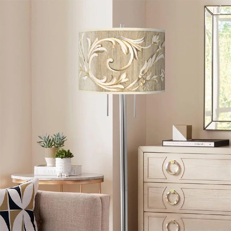 Marble Base Floor Lamp for a Touch of LuxuryLaurel Court Brushed Nickel Garth Floor Lamp - 18" x 63" Marble Base Floor Lamp for a Touch of LuxuryLaurel Court Brushed Nickel Garth Floor Lamp - 18" x 63"