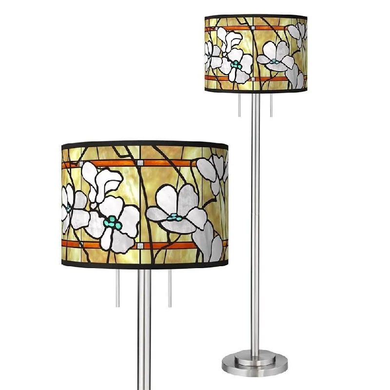 Way Switch Floor Lamp for Multiple Light Intensity LevelsMagnolia Mosaic Brushed Nickel Garth Floor Lamp - 18" x 63" Way Switch Floor Lamp for Multiple Light Intensity LevelsMagnolia Mosaic Brushed Nickel Garth Floor Lamp - 18" x 63"