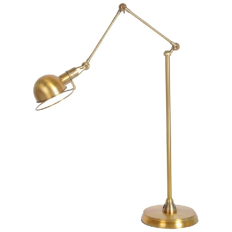 Glass Floor Lamp with Frosted Shades for Soft Diffused LightMercana Charters II Goldtone Metal Floor Lamp