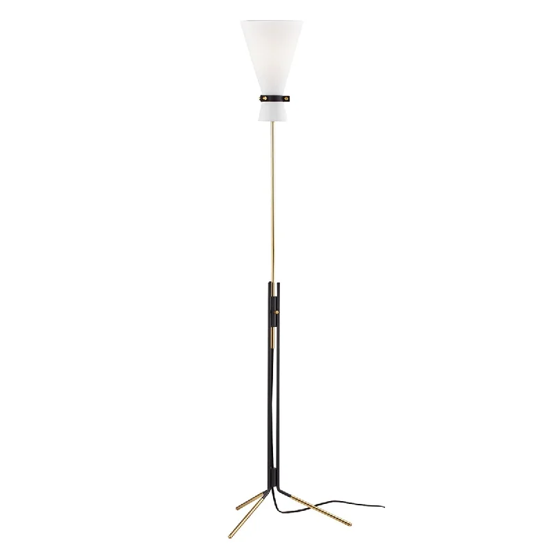 Rustic Farmhouse Style Floor Lamp for Cozy BedroomsMitzi by Hudson Valley Julia 1-light Aged Brass Floor Lamp with Black Accents Rustic Farmhouse Style Floor Lamp for Cozy BedroomsMitzi by Hudson Valley Julia 1-light Aged Brass Floor Lamp with Black Accents