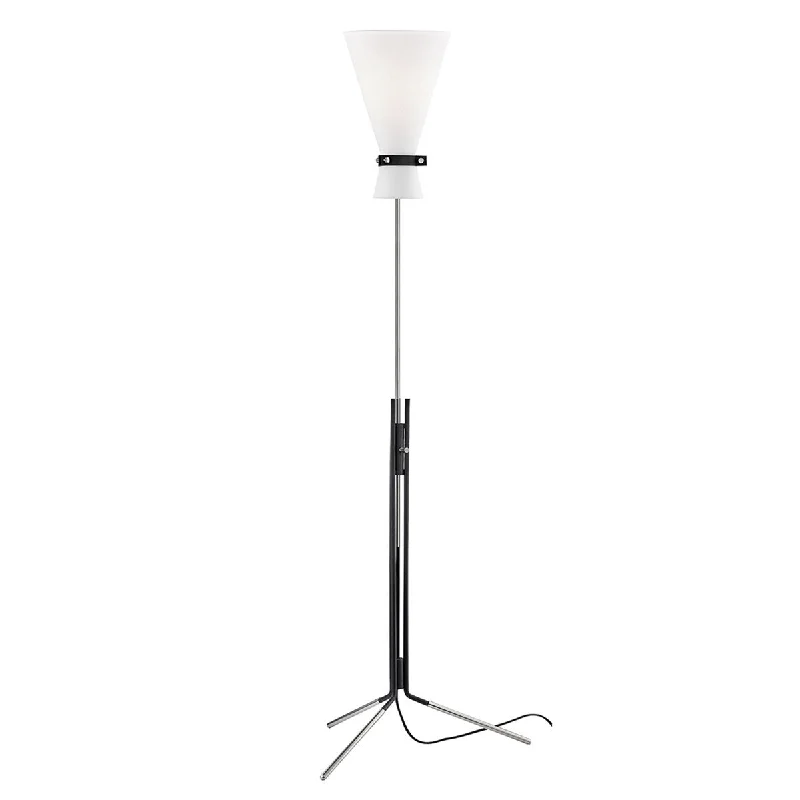 Marble Base Floor Lamp for a Touch of LuxuryMitzi by Hudson Valley Julia 1-light Polished Nickel and Black Floor Lamp with Black Accents Marble Base Floor Lamp for a Touch of LuxuryMitzi by Hudson Valley Julia 1-light Polished Nickel and Black Floor Lamp with Black Accents