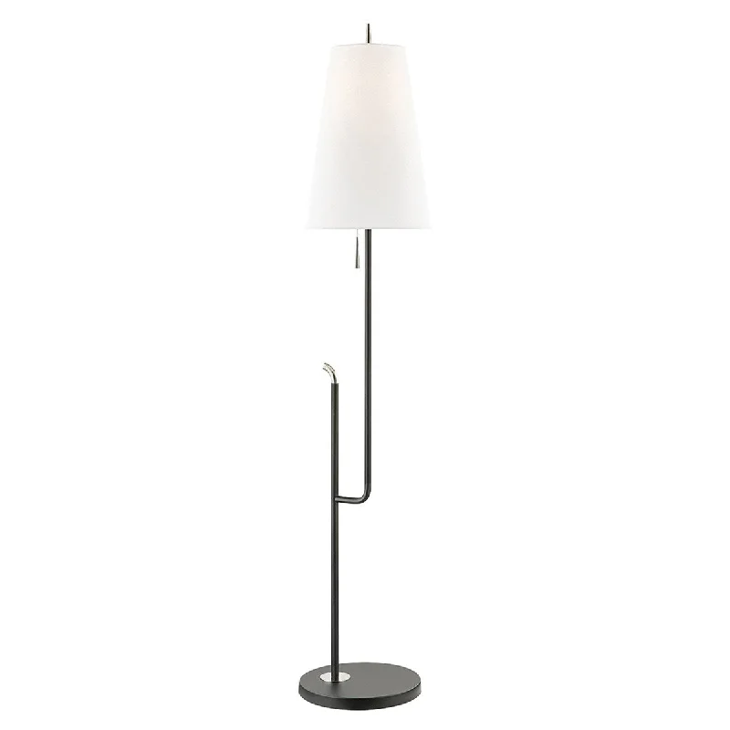 Way Switch Floor Lamp for Multiple Light Intensity LevelsMitzi by Hudson ValleyLillian 1-light Polished Nickel and Black Floor Lamp, Off White Belgium Linen Way Switch Floor Lamp for Multiple Light Intensity LevelsMitzi by Hudson ValleyLillian 1-light Polished Nickel and Black Floor Lamp, Off White Belgium Linen