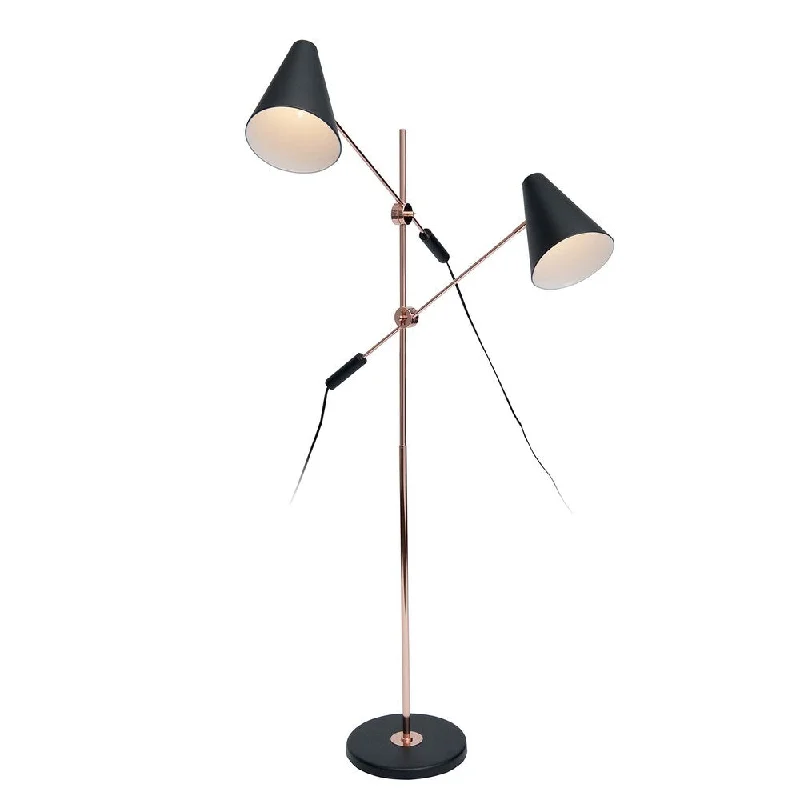 Smart Floor Lamp with Voice Control and Bluetooth ConnectivityMODENA Floor Lamp In Black And Copper Smart Floor Lamp with Voice Control and Bluetooth ConnectivityMODENA Floor Lamp In Black And Copper