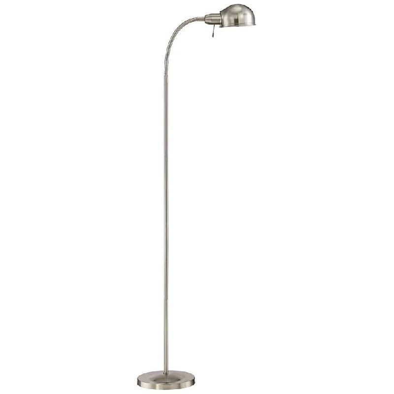 Metal Floor Lamp with a Matte Black Finish for a Sleek LookModern Adjustable Gooseneck Floor Lamp with USB Port 61" Tall Nickel - 16" x 61" Metal Floor Lamp with a Matte Black Finish for a Sleek LookModern Adjustable Gooseneck Floor Lamp with USB Port 61" Tall Nickel - 16" x 61"