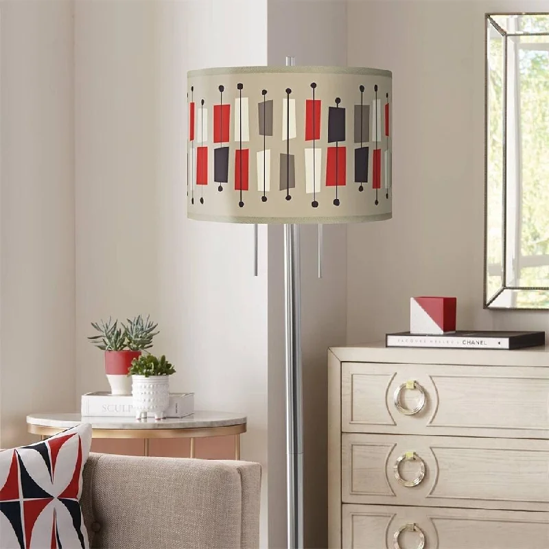 Fabric Floor Lamp with a Linen Shade for a Relaxed AestheticModern Floor Lamp 63" Tall Brushed Nickel Bounce Drum Shade - 18" x 63" Fabric Floor Lamp with a Linen Shade for a Relaxed AestheticModern Floor Lamp 63" Tall Brushed Nickel Bounce Drum Shade - 18" x 63"