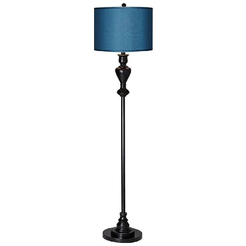 Modern Minimalist Floor Lamp for Contemporary Living RoomsModern Floor Lamp Black Bronze Blue Drum Shade for Living Room Reading - 13" x 58" Modern Minimalist Floor Lamp for Contemporary Living RoomsModern Floor Lamp Black Bronze Blue Drum Shade for Living Room Reading - 13" x 58"