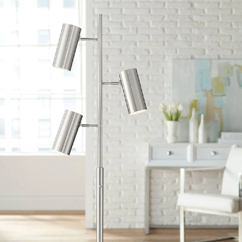 Smart Floor Lamp with Voice Control and Bluetooth ConnectivityModern Floor Lamp Tree 3-Light Brushed Nickel for Living Room Reading - 3 Smart Floor Lamp with Voice Control and Bluetooth ConnectivityModern Floor Lamp Tree 3-Light Brushed Nickel for Living Room Reading - 3