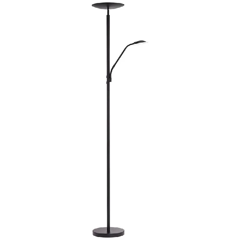 Rustic Farmhouse Style Floor Lamp for Cozy BedroomsModern Floor Lamp with Reading Light LED Decker Black for Living Room - 10" x 71" Rustic Farmhouse Style Floor Lamp for Cozy BedroomsModern Floor Lamp with Reading Light LED Decker Black for Living Room - 10" x 71"