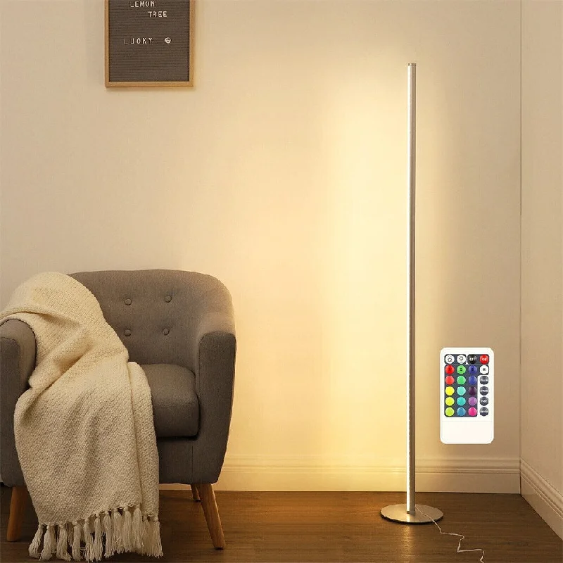 Industrial Style Floor Lamp with Exposed Bulbs for Loft ApartmentsModern LED Floor Lamp Dimmable Corner Lighting RGBW Color Changing - 1 Industrial Style Floor Lamp with Exposed Bulbs for Loft ApartmentsModern LED Floor Lamp Dimmable Corner Lighting RGBW Color Changing - 1