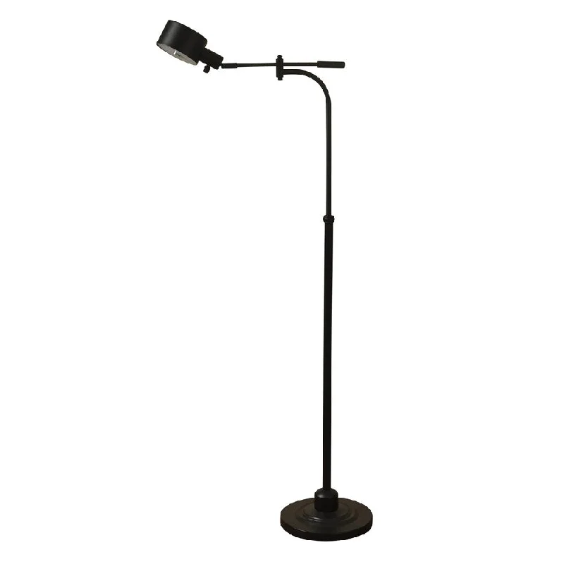 USB Charging Port Floor Lamp for Convenient Device ChargingMoon Beam Black Floor Lamp - Black Metal Shade