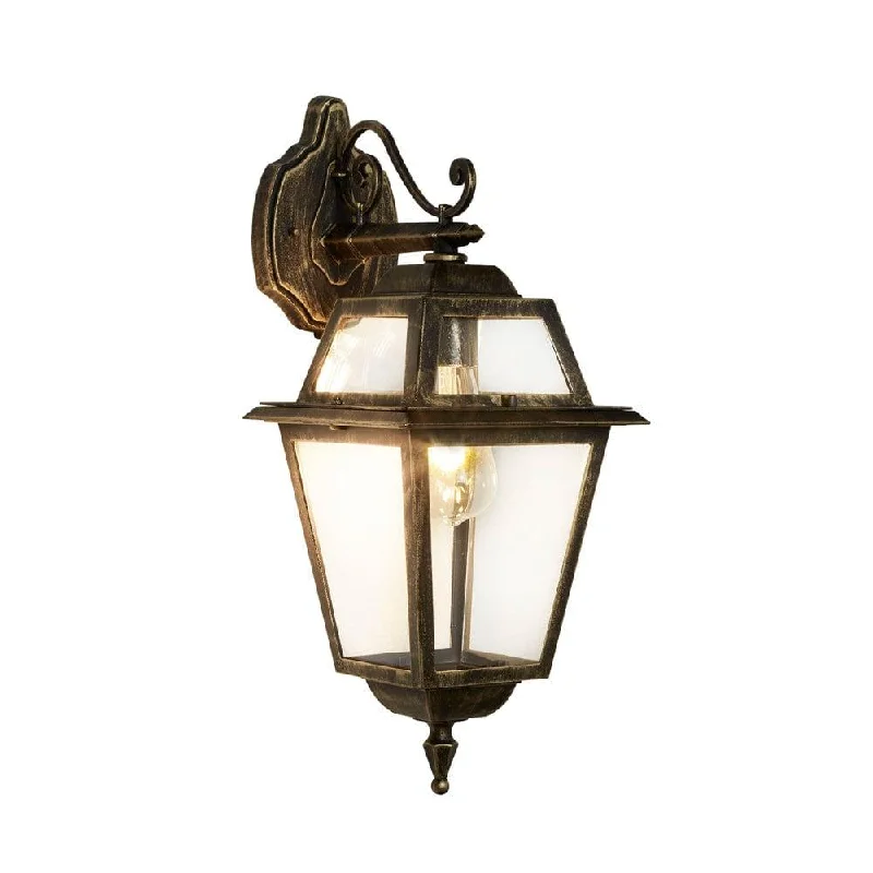Way Switch Floor Lamp for Multiple Light Intensity LevelsNew Orleans 1 Light Outdoor Black /Gold Downlight Wall Light Way Switch Floor Lamp for Multiple Light Intensity LevelsNew Orleans 1 Light Outdoor Black /Gold Downlight Wall Light