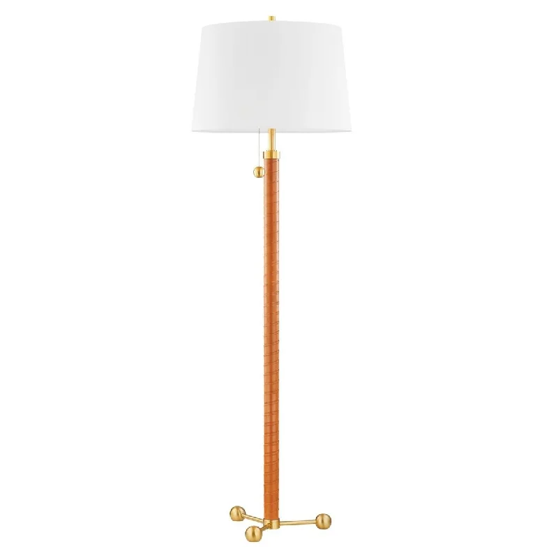 Marble Base Floor Lamp for a Touch of LuxuryNoho 69.5" High Aged Brass Floor Lamp - 69.5" High