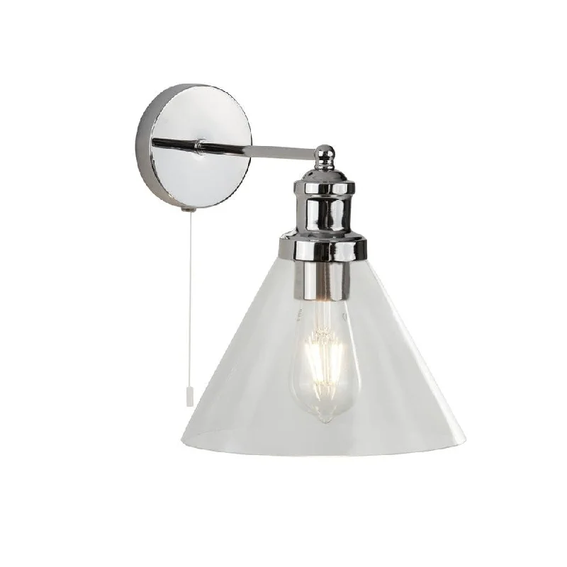 Industrial Style Floor Lamp with Exposed Bulbs for Loft ApartmentsPyramid Chrome Wall Light - Clear Glass Shade - Cord Pull Industrial Style Floor Lamp with Exposed Bulbs for Loft ApartmentsPyramid Chrome Wall Light - Clear Glass Shade - Cord Pull