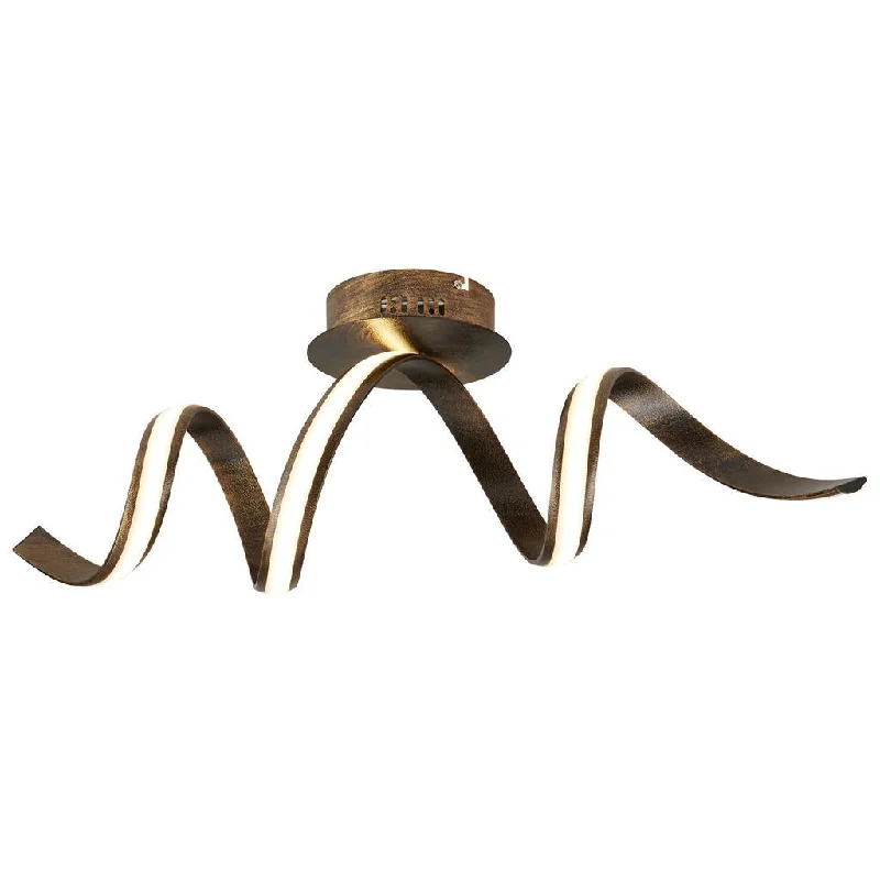 Glass Floor Lamp with Frosted Shades for Soft Diffused LightRibbon LED Twist Ribbon Brown/Gold Flush Ceiling Light Glass Floor Lamp with Frosted Shades for Soft Diffused LightRibbon LED Twist Ribbon Brown/Gold Flush Ceiling Light