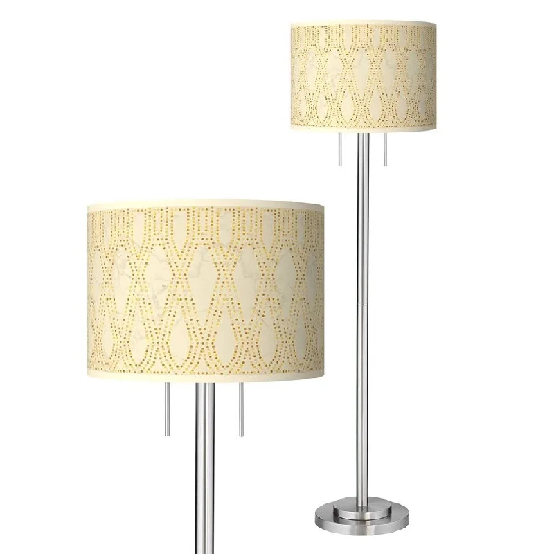 Smart Floor Lamp with Voice Control and Bluetooth ConnectivityRoman Pebbles Brushed Nickel Garth Floor Lamp - 18" x 63" Smart Floor Lamp with Voice Control and Bluetooth ConnectivityRoman Pebbles Brushed Nickel Garth Floor Lamp - 18" x 63"