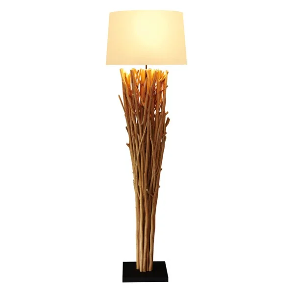 Wood Floor Lamp with Natural Grain for a Warm and Organic FeelRousilique Natural Wood Floor Lamp with Tan Linen Shade Wood Floor Lamp with Natural Grain for a Warm and Organic FeelRousilique Natural Wood Floor Lamp with Tan Linen Shade