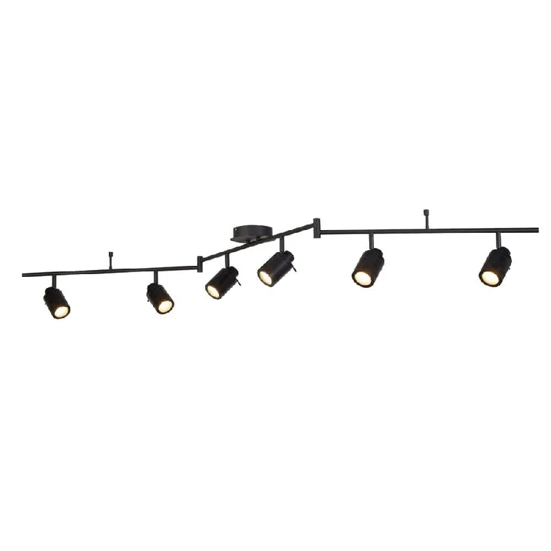 Dimmable Floor Lamp for Adjustable Lighting AmbianceSamson 6 Light Black Bathroom Adjustable Split-Bar Spotlight Dimmable Floor Lamp for Adjustable Lighting AmbianceSamson 6 Light Black Bathroom Adjustable Split-Bar Spotlight