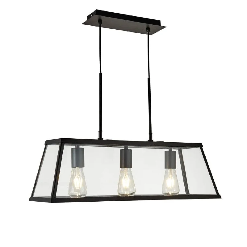 Metal Floor Lamp with a Matte Black Finish for a Sleek LookSearchlight Voyager 3 Light Black & Glass Lantern Bar Metal Floor Lamp with a Matte Black Finish for a Sleek LookSearchlight Voyager 3 Light Black & Glass Lantern Bar