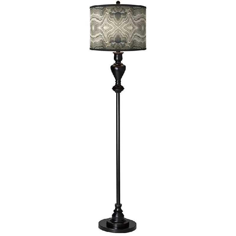 Metal Floor Lamp with a Matte Black Finish for a Sleek LookSprouting Marble Black Bronze Floor Lamp - 13" x 58" Metal Floor Lamp with a Matte Black Finish for a Sleek LookSprouting Marble Black Bronze Floor Lamp - 13" x 58"
