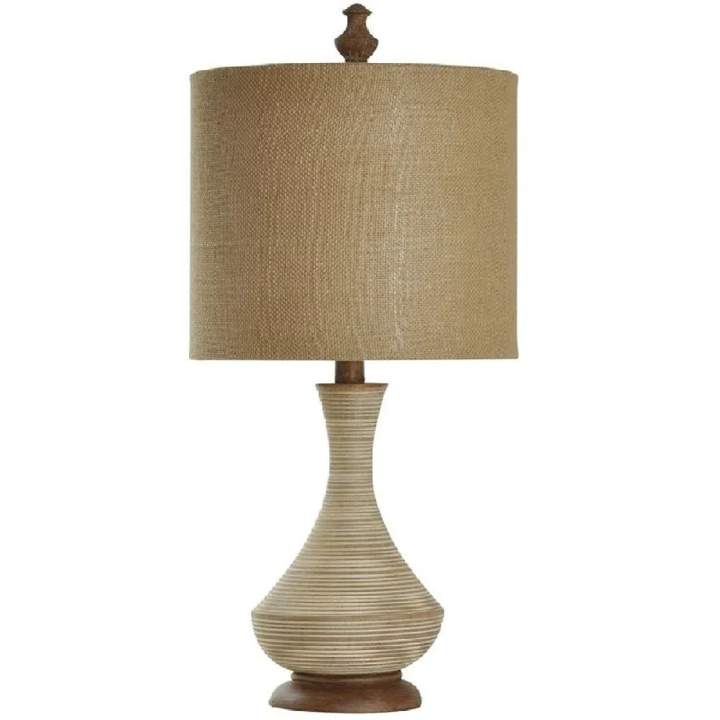 Modern Minimalist Floor Lamp for Contemporary Living RoomsStyleCraft Polyresin Natural Table Lamp - 24"