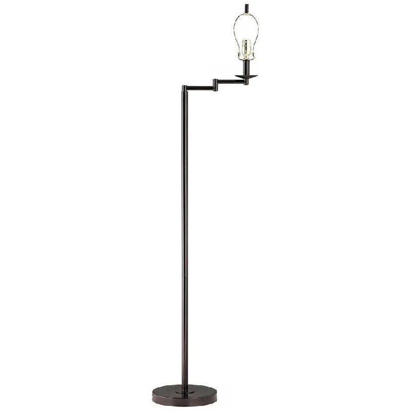 Adjustable Height Floor Lamp for Versatile Lighting NeedsSwing Arm Floor Lamp Base Bronze for Living Room Reading Bedroom - 10" x 60"