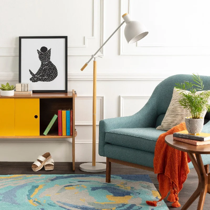 Fabric Floor Lamp with a Linen Shade for a Relaxed AestheticTabor 58.5-inch Ivory Scandinavian Floor Lamp