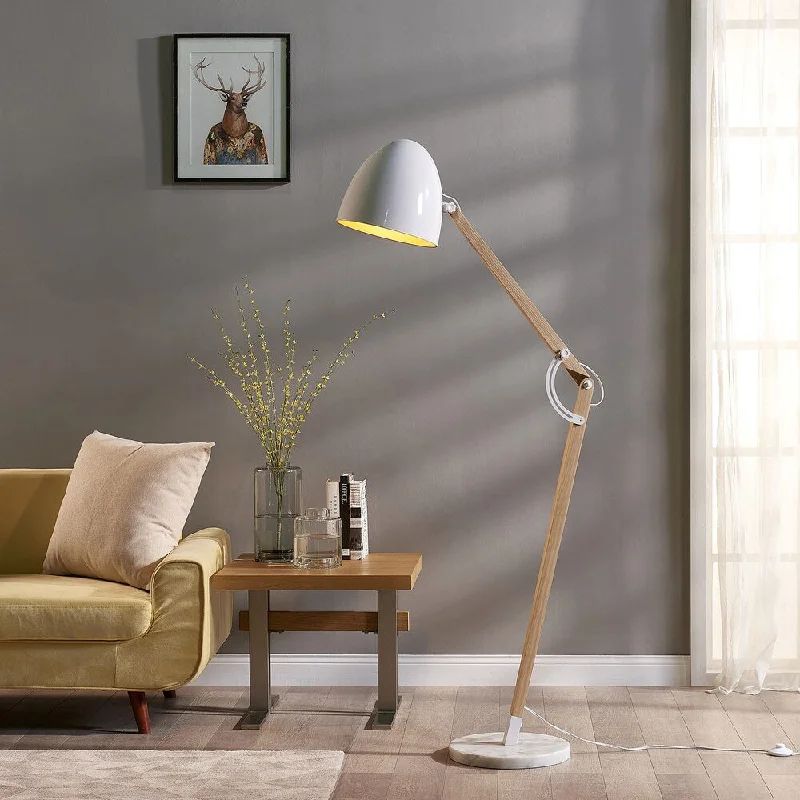 Bohemian Inspired Floor Lamp for Eclectic Home DecorTeamson Versanora Bastone Floor Lamp with White Shade Bohemian Inspired Floor Lamp for Eclectic Home DecorTeamson Versanora Bastone Floor Lamp with White Shade