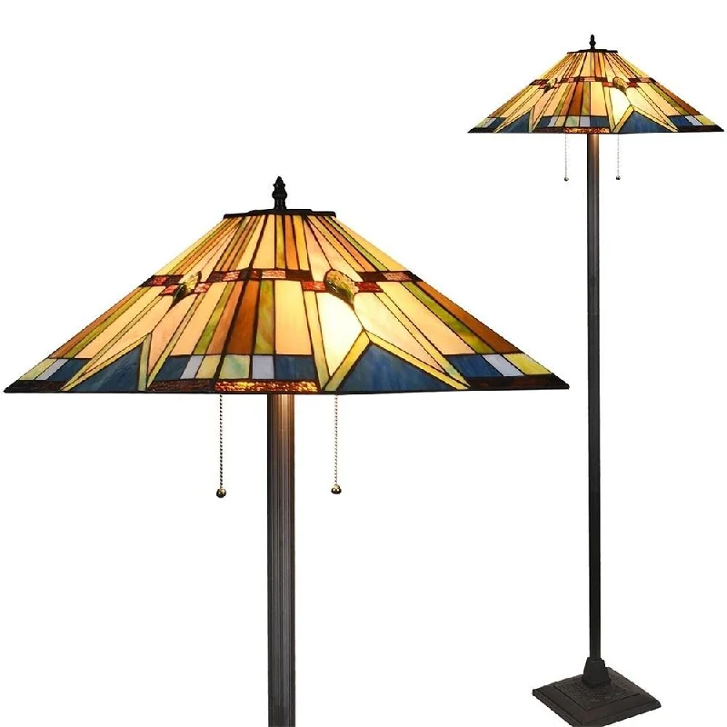 Bohemian Inspired Floor Lamp for Eclectic Home DecorTiffany Style Floor Lamp 65" Tall Stained Glass Light Fixture - 16" x 65" Bohemian Inspired Floor Lamp for Eclectic Home DecorTiffany Style Floor Lamp 65" Tall Stained Glass Light Fixture - 16" x 65"
